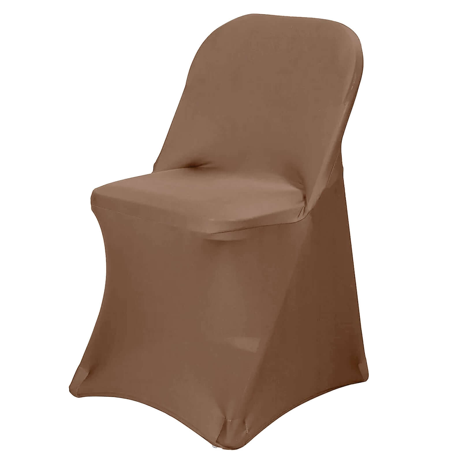 Stretch Spandex Chair Cover Taupe for Folding Chairs - Reusable & Wrinkle-Resistant 160GSM Fitted Slipcover Chair Covers HIER_3221