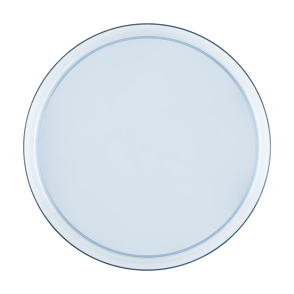 Transparent Blue Round Plastic Plates (10 Pack) - Sharp