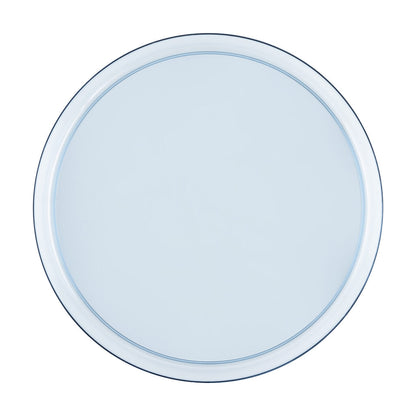 Transparent Blue Round Plastic Plates (10 Pack) - Sharp