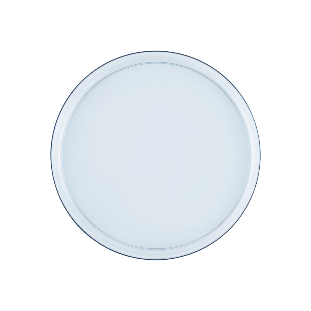 Transparent Blue Round Plastic Plates (10 Pack) - Sharp