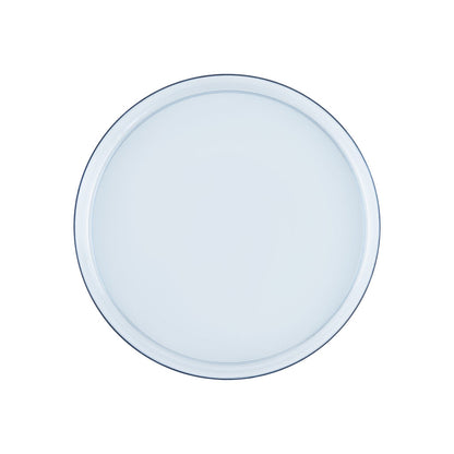 Transparent Blue Round Plastic Plates (10 Pack) - Sharp
