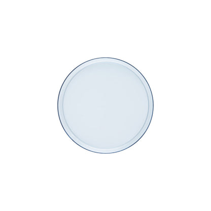 Transparent Blue Round Plastic Plates (10 Pack) - Sharp