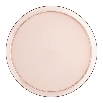 Transparent Rose Round Plastic Plates (10 Pack) - Sharp