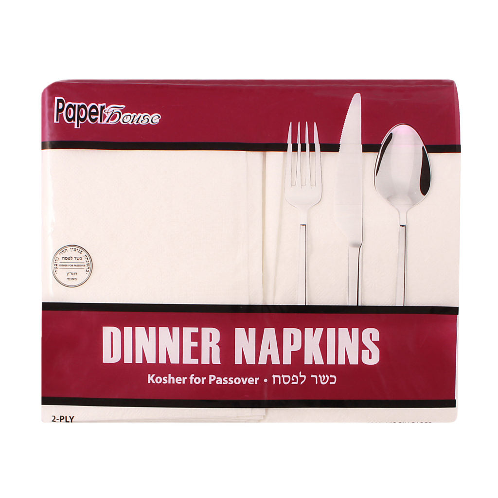 White 2-Ply Dinner Napkins - 100 Count