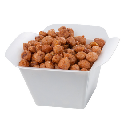 Square Snack / Buffet Bowl White Plastic 5 Pack