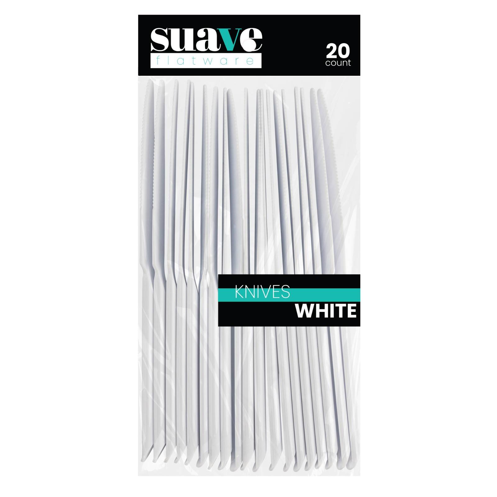 Suave Collection White Flatware - 20 Count
